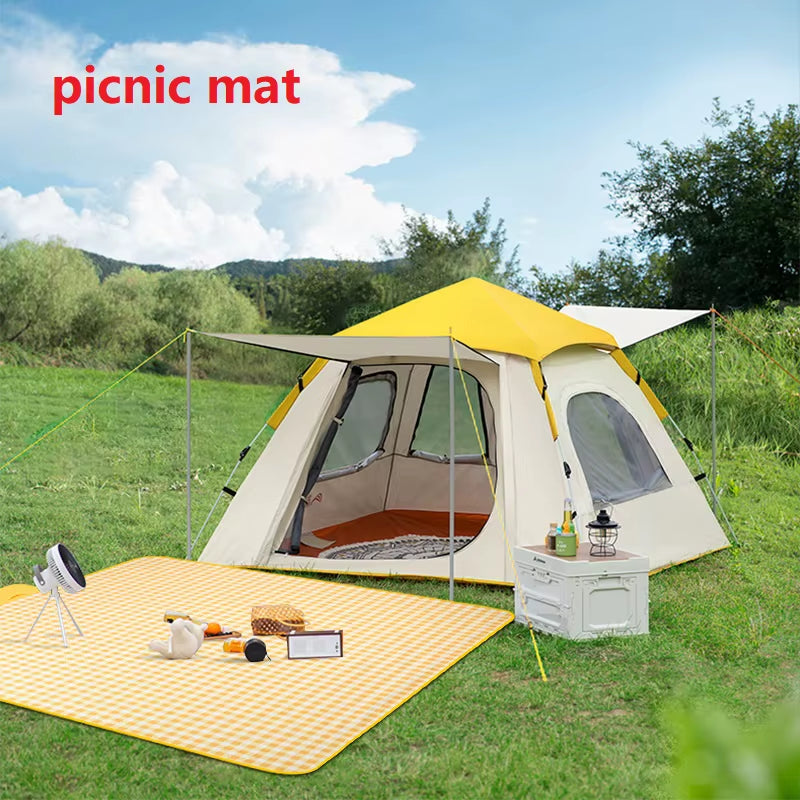 Picnic Mat Hiking Outdoor Lawn Mat Portable Beach Blanket Folding Camping Mat Thick Waterproof Lawn Cloth Camping Beach Mat