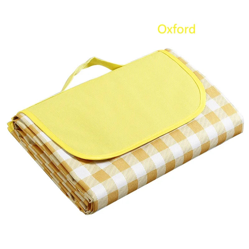 Picnic Mat Hiking Outdoor Lawn Mat Portable Beach Blanket Folding Camping Mat Thick Waterproof Lawn Cloth Camping Beach Mat